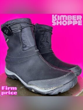Merrell Dewbrook Zip BLack Leather Waterproof Insulated Boot US 6,5